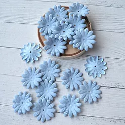 Набор бумажных цветов "Ромашка. Голубой", 20 шт (Китай)