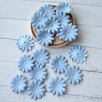 Набор бумажных цветов "Ромашка. Голубой", 20 шт (Китай)