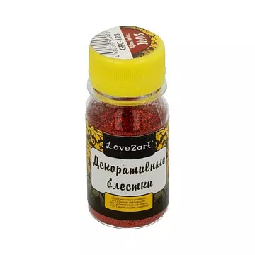 Наполнитель для шейкера "Блестки. Красные", 20 гр (Love2art)