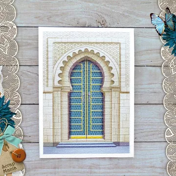 Тканевая карточка "Сердце востока. Бирюзовая дверь" (ScrapMania)