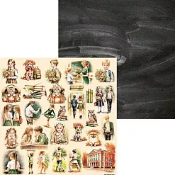 Бумага 30х30 см "Первый звонок. Элементы 2" (Scrapodelie)