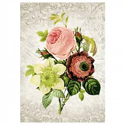 Тканевая карточка мини "Цветочный фейерверк. Аромат природы" (ScrapMania)