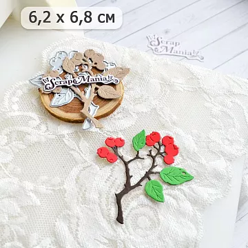 Нож "Веточка кизильника", 6,2х6,8 см (ScrapMania)