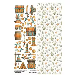 Лист с картинками 10х30 см "Маленький пират. Сокровища" (ScrapMania)
