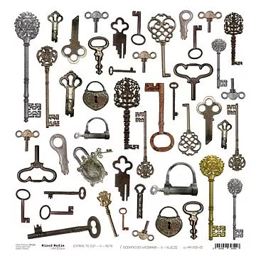 Бумага 30х30 см "Keys. Картинки для вырезания" (CraftO'clock)