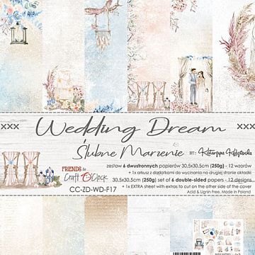 Набор бумаги 30х30 см "Wedding Dream", 6 листов (CraftO'clock)
