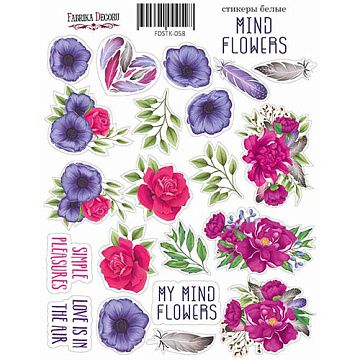 Наклейки 16х21,5 см "Mind Flowers 1" (Фабрика Декору)
