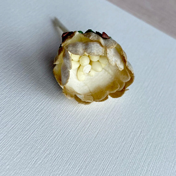 Цветок шиповника "Бежевый двухтоновый", 2,5 см, 1 шт (Craft)