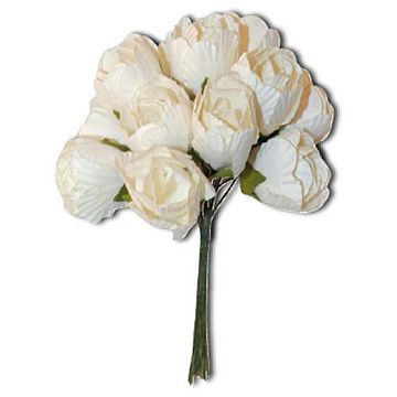 Букет цветов "Белые цветы", 12 шт (Stamperia)